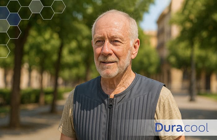 Älterer Mann draussen